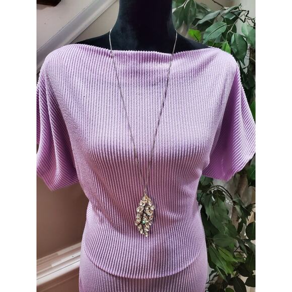 Fashion Nova Women's Purple Polyester Boat Neck Short Sleeve Knee Length Dress M - Picture 5 of 12